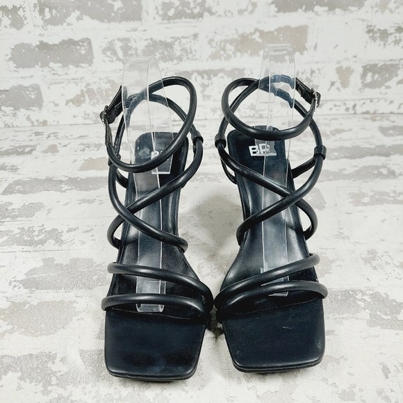 New BP. Ashlyn Square Toe Strappy Sandal In Black T48 - Picture 3 of 13